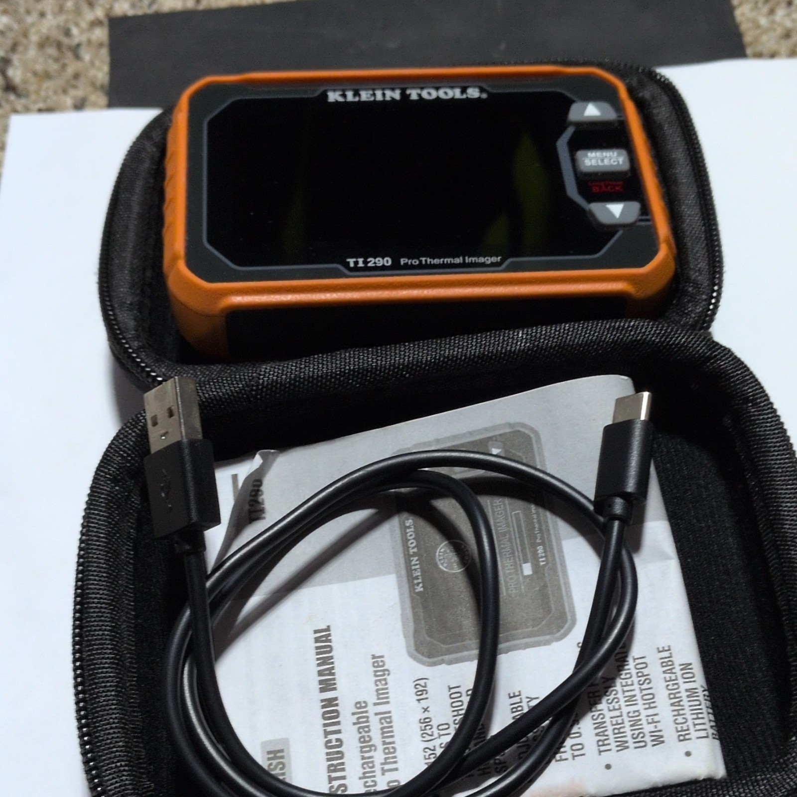 Klein Tools TI290 Pro Handheld Thermal Camera 256×192 IR -4° to 752°F