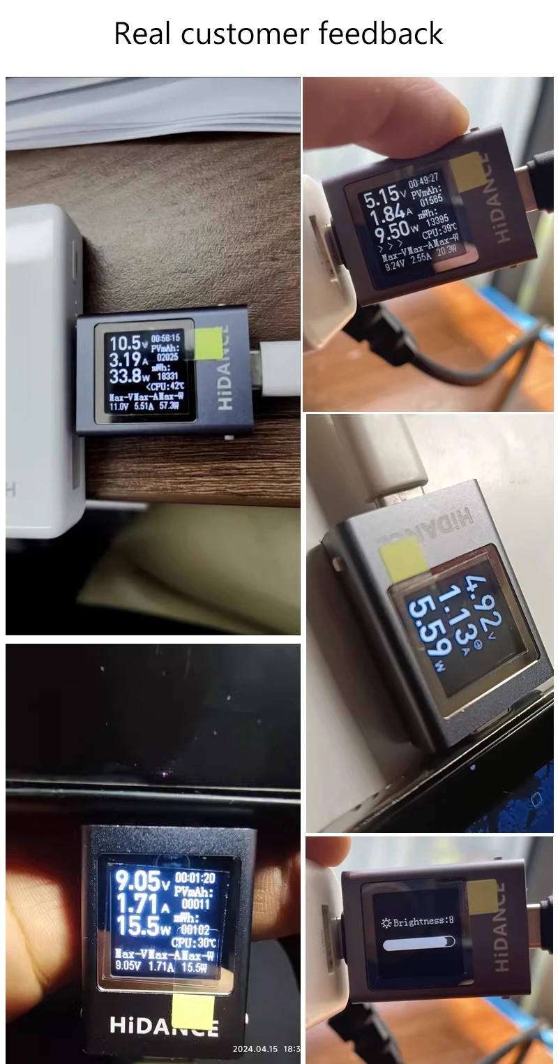 13 in 1 USB C Tester Power Meter 50V 12A Digital Multimeter PD3.1 Type C Detecto