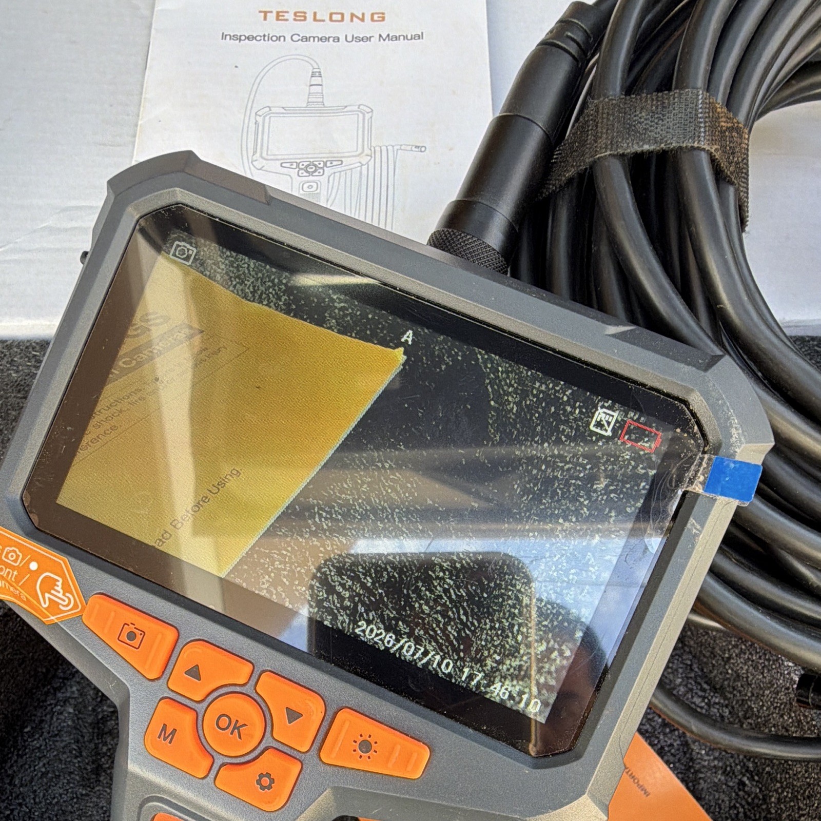 Teslong NTS430 Dual Lens 1080P HD Inspection Camera 4.3in IPS LCD Semi-Rigid