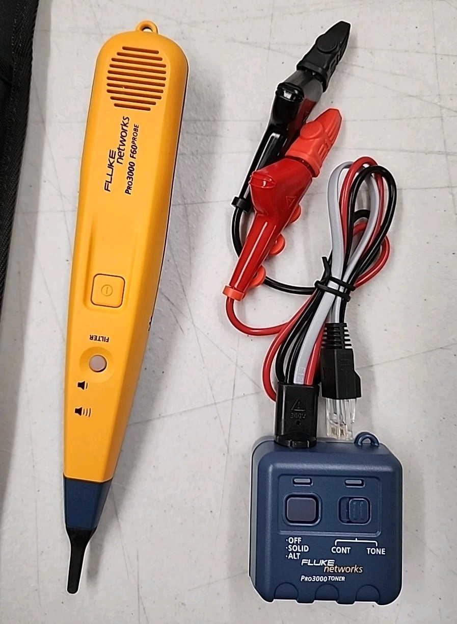 Fluke Networks PRO3000 F60-KIT Tone and Probe with Case and Box (No Warranty)