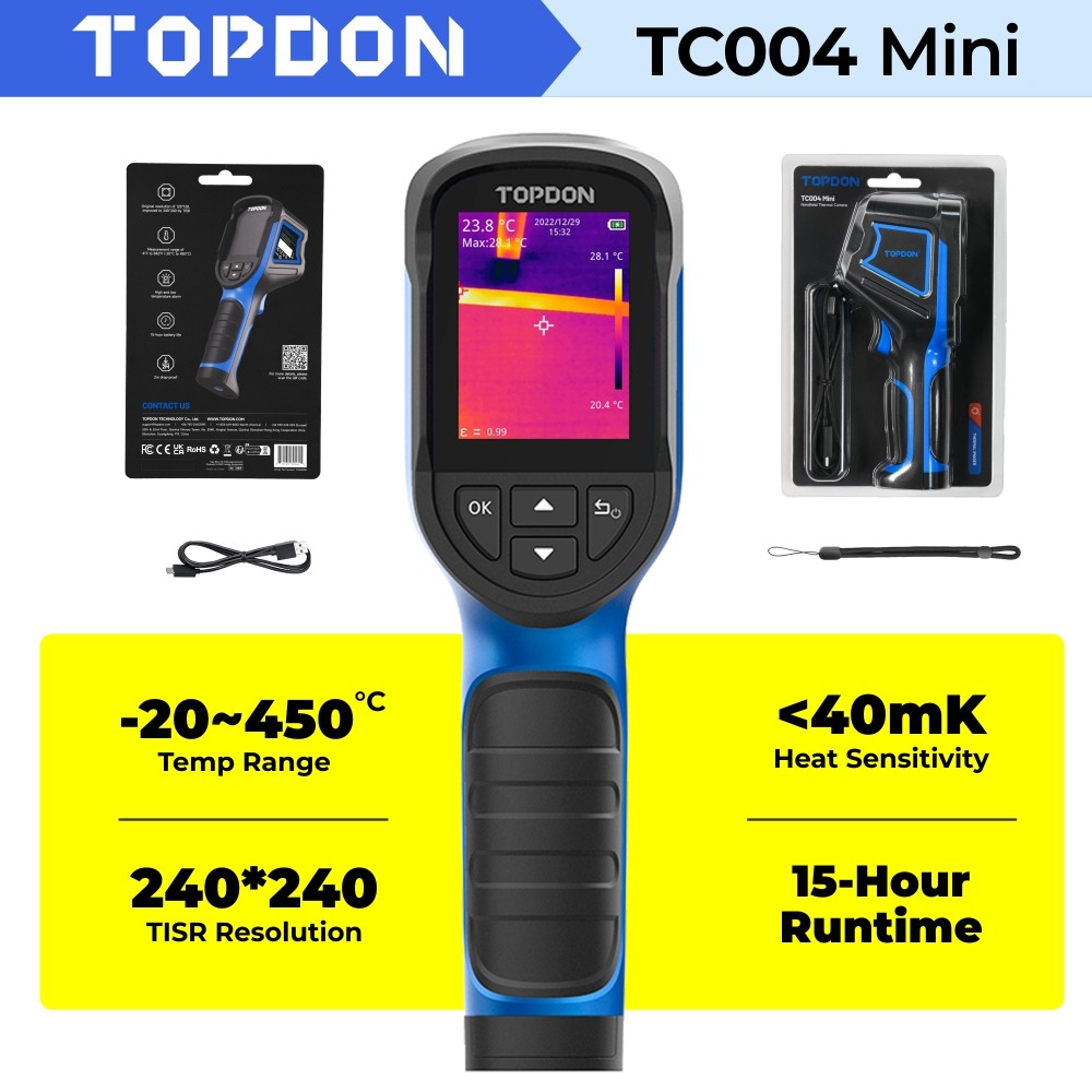 TOPDON TC004 Mini Handheld Thermal Imager IR Infrared Imaging Camera
