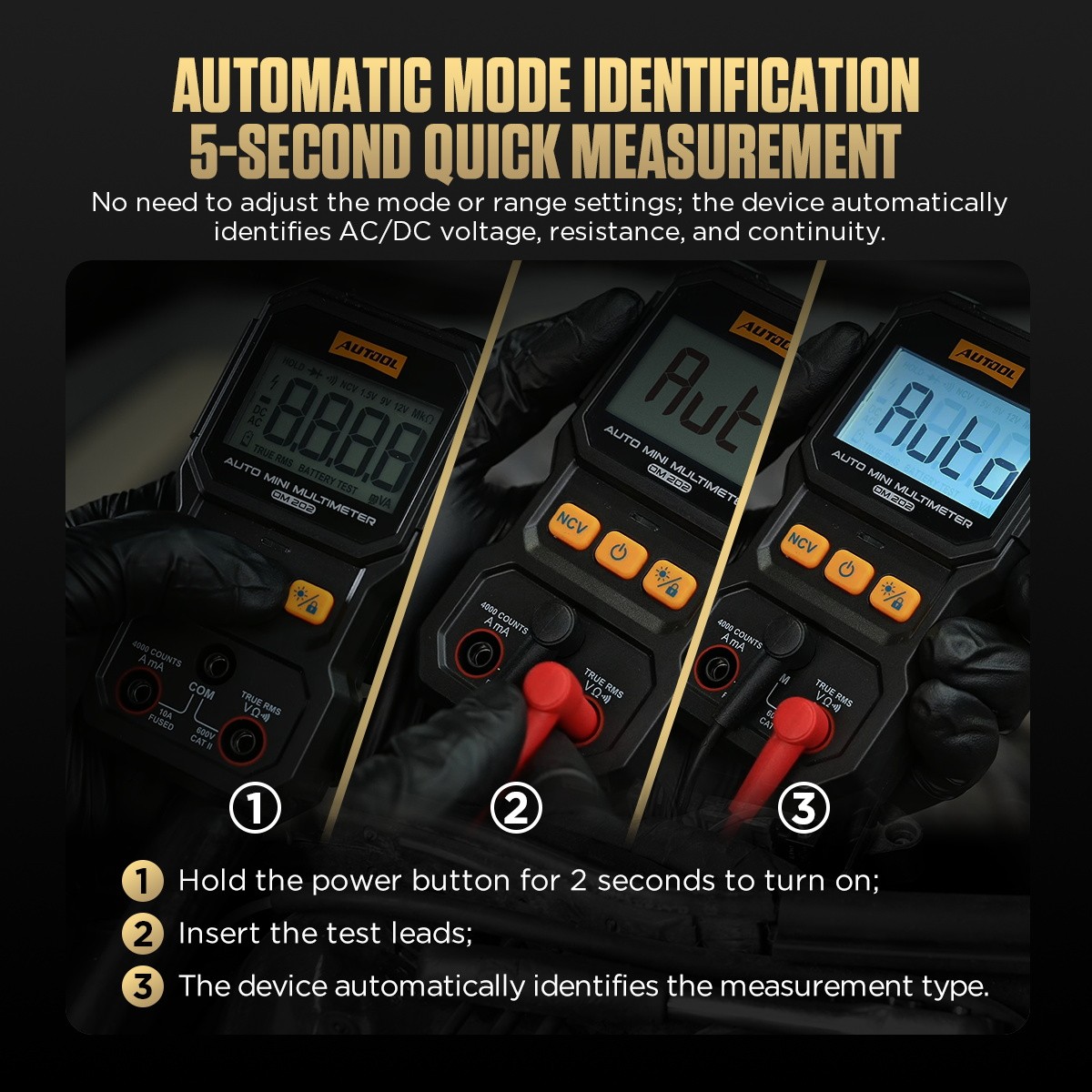 Digital Auto Diagnostic Multimeter Voltmeter Ohmmeter AC DC Meter 4000 Counts