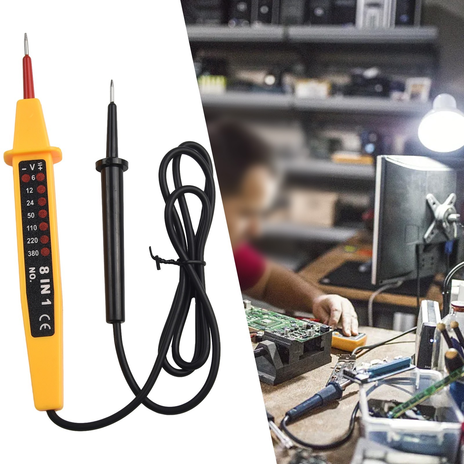 8 In1 Voltage Tester Voltage Tester Plastic 110 – 220 – 380VAC 148*17*26mm