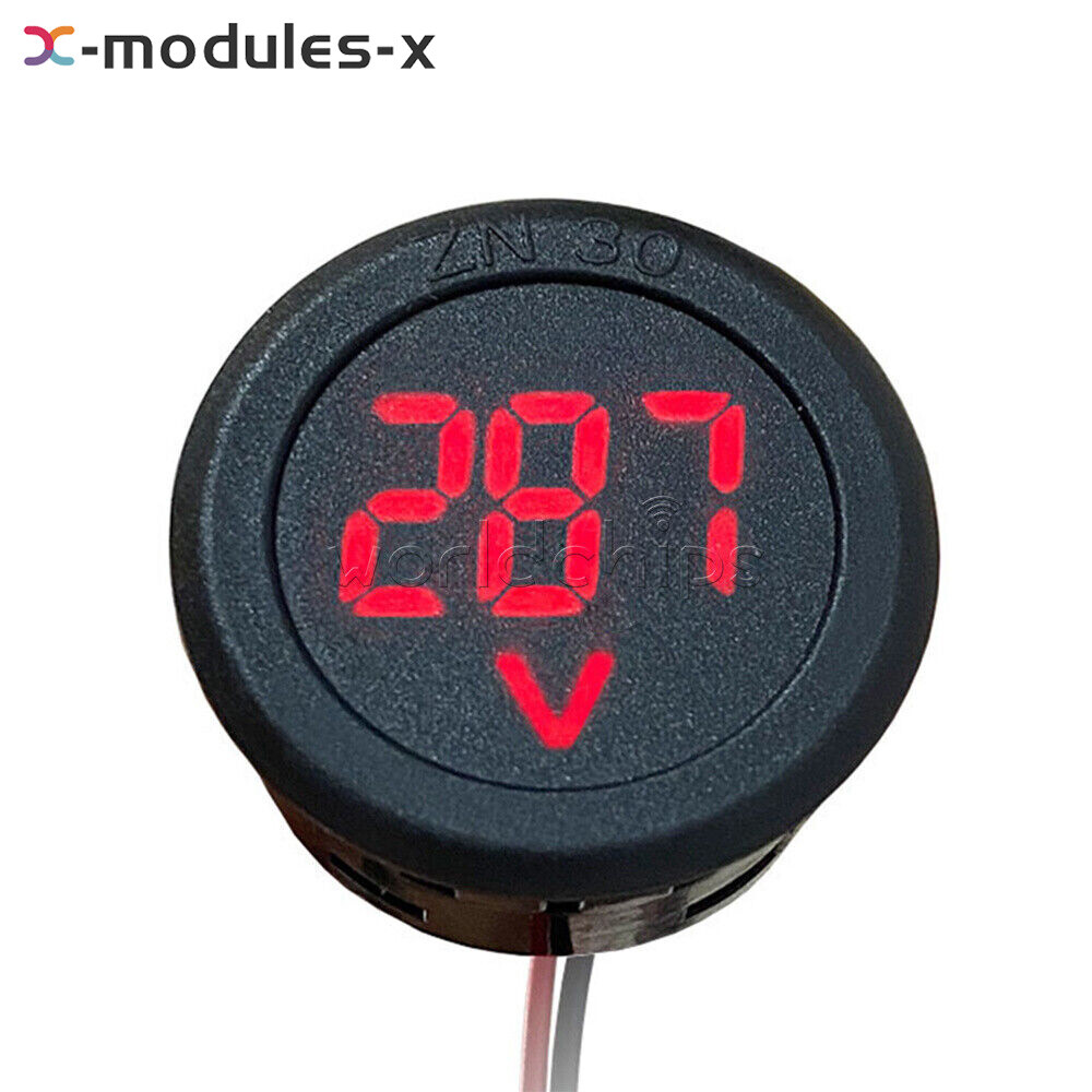 AC50-500V Voltmeter LED Display Digital Panel Meter Voltage Indicator 3Color U-S