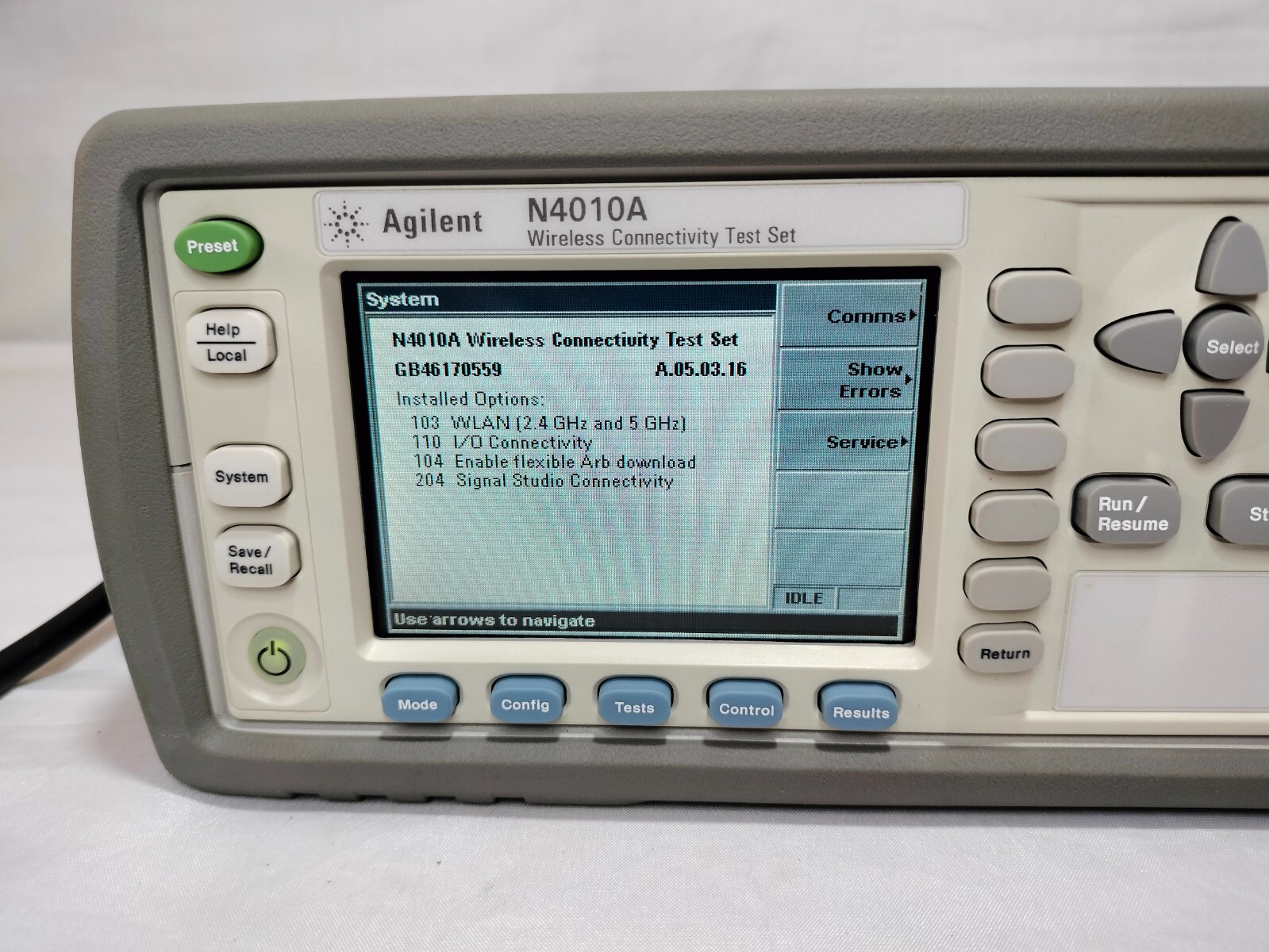 HP Agilent N4010A Wireless Connectivity S/N:GB46170559 Made in Malaysia