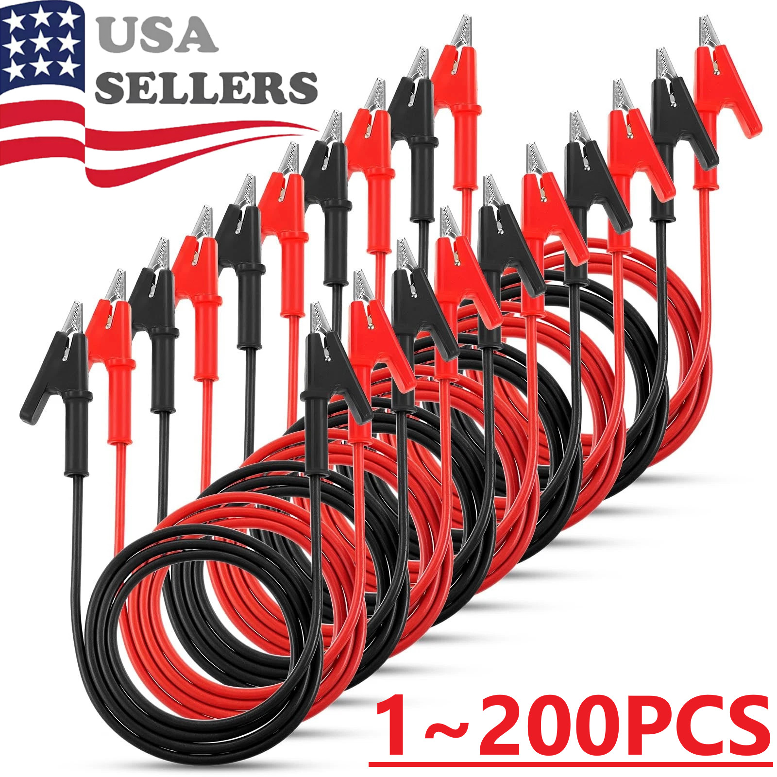 Alligator Clips Electrical Multimeter Test Leads 1500V/15A Jumper Wires Set LOT