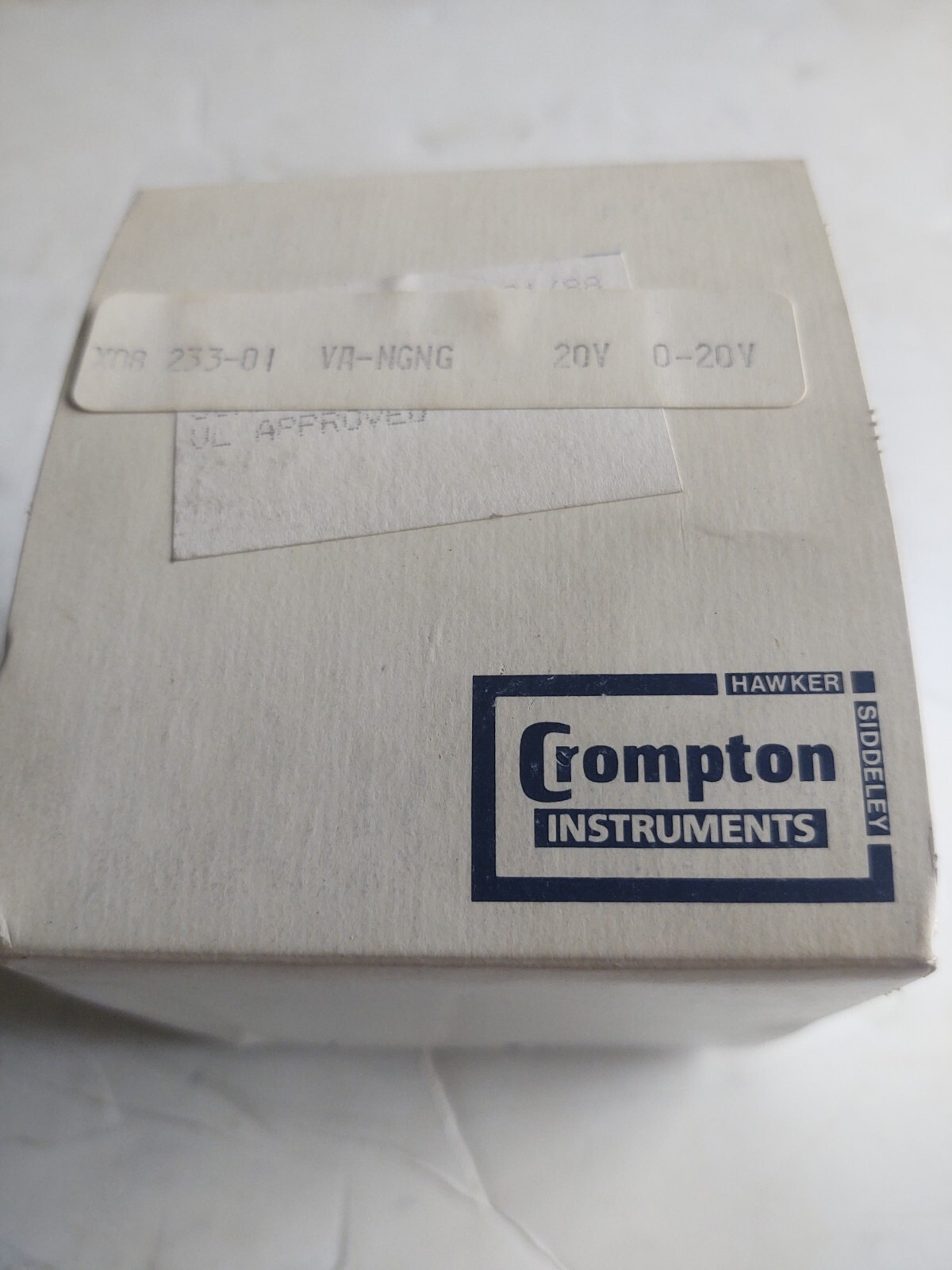 Crompton Instruments X08 233-01 VA-NGNG 20V 0-20V DC Volt Meter NEW