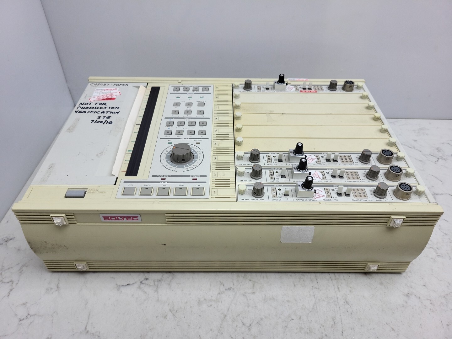 Soltec TA200-938 Portable AC Powered Thermal Array Recorder w/ Kyowa DB-120 Box