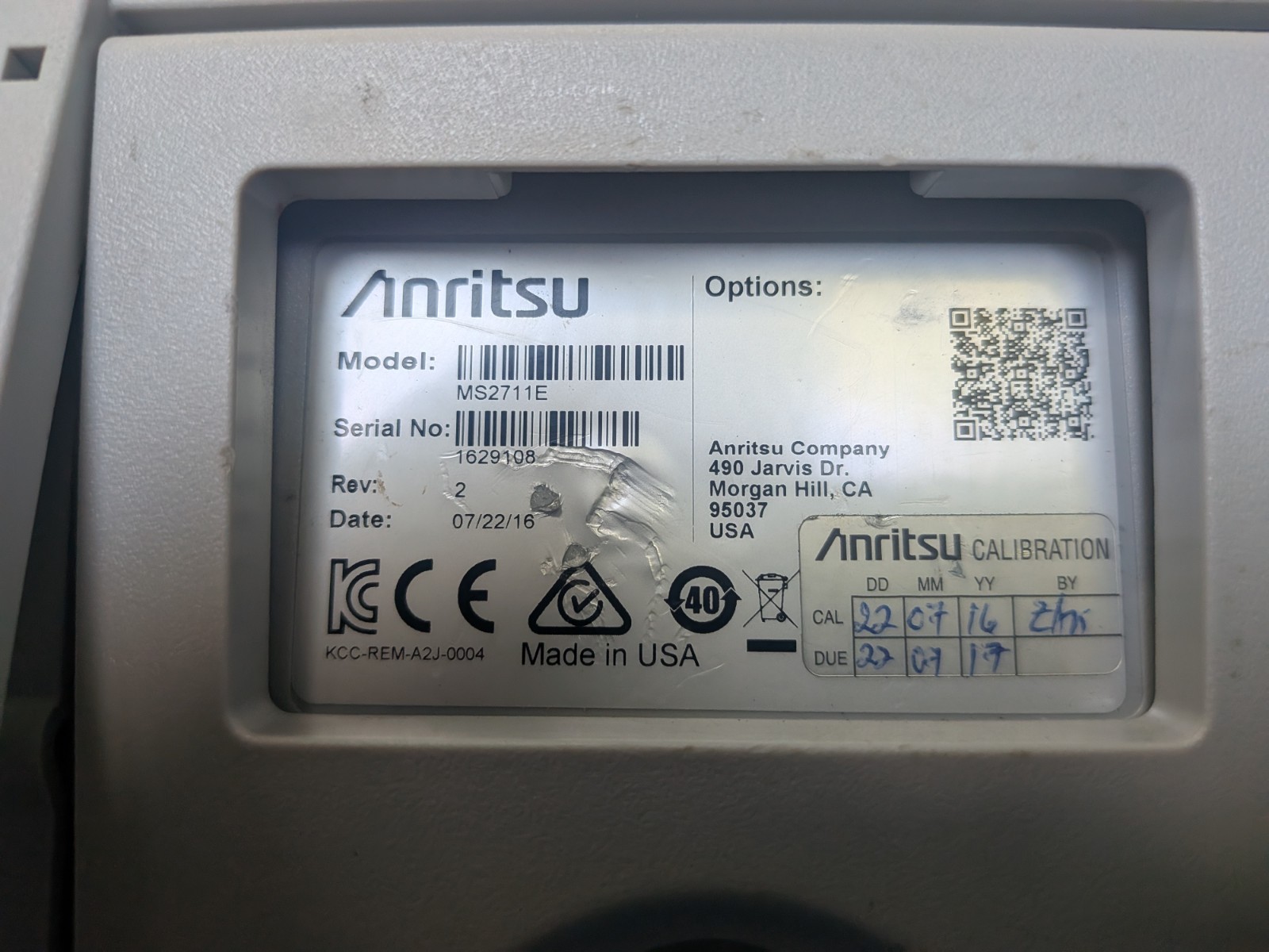 Anritsu MS2711E Handheld Spectrum Master Analyzer 3 GHz Cald! Touchscreen! Xlnt!