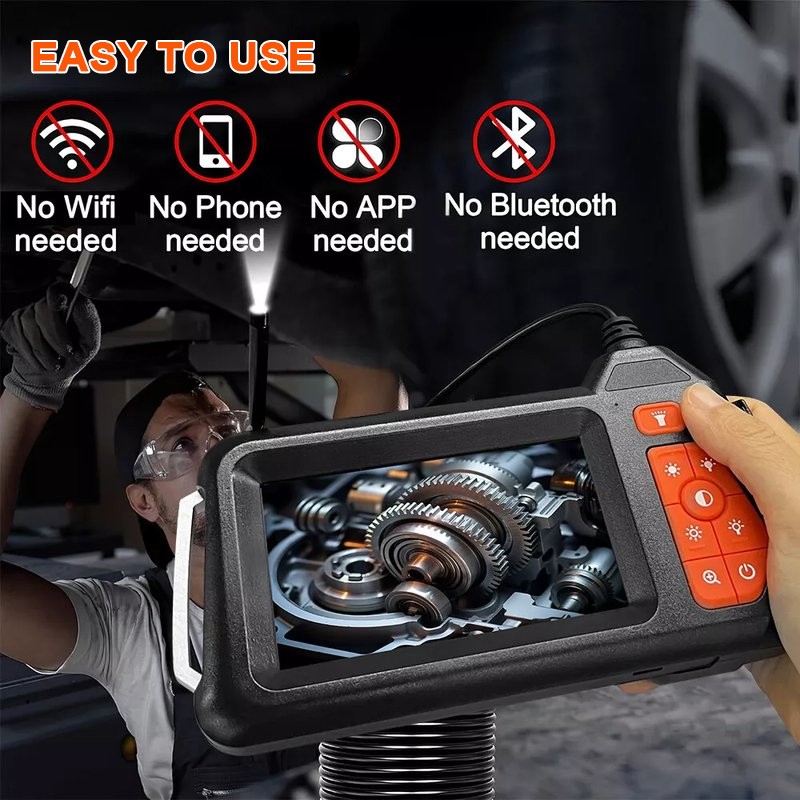 10M 4.3inch LED Industrial Endoscope Borescope 5.5mm Inspection Camera IP67