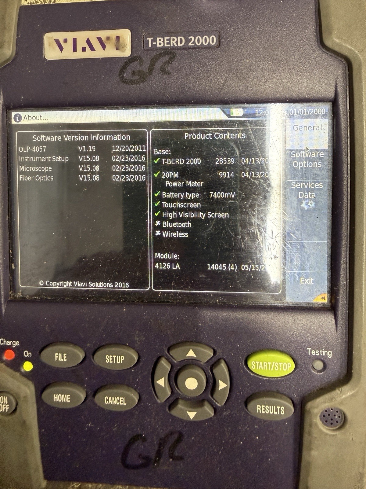 JDSU T-BERD 2000 4126 LA SM Fiber OTDR ( Unit Only, Picture As Is)