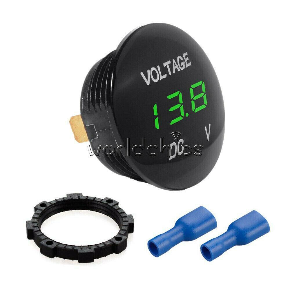 Digital DC12-24V LED Panel Voltage Volt Meter Voltmeter Motorcycle Car 4 Colors