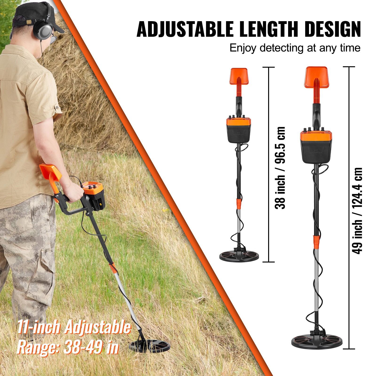 Uimoso Metal Detector for Adults Professional Gold Detector 8 in IP68 Waterproof