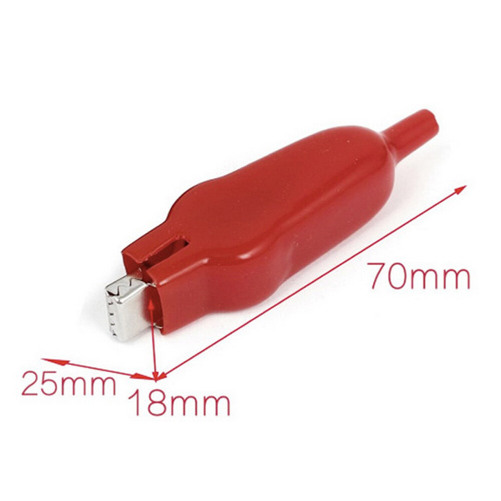 20pcs 20A Sheathed Alligator Clip for Electrical Jumper Wire Clamp Voltage Test