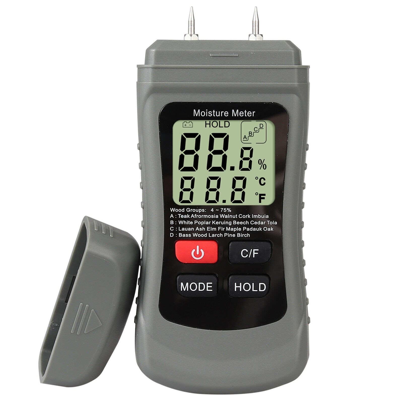 Digital LCD Wood Moisture Meter Detector Tester Wood Firewood Paper Cardboard