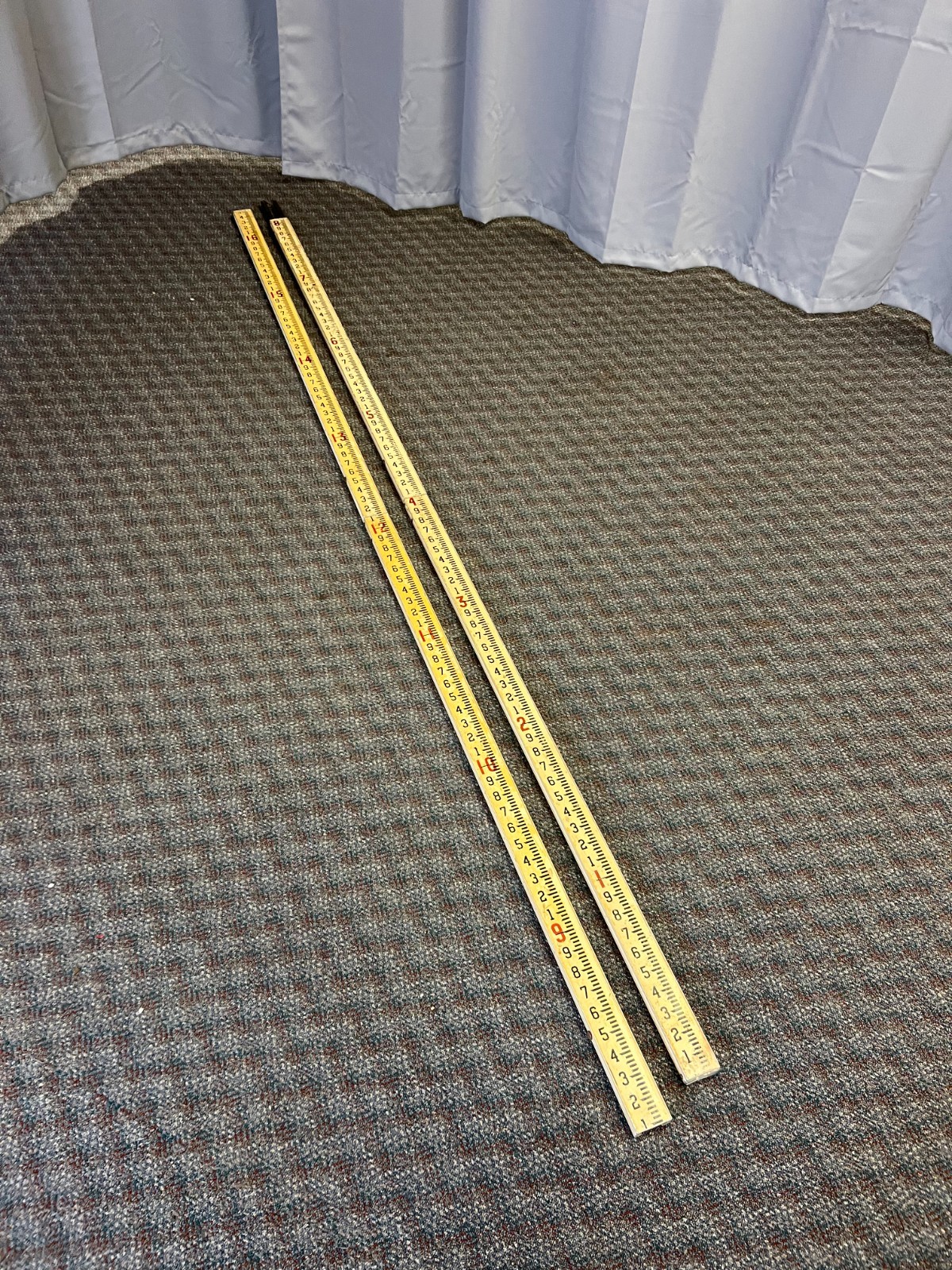 16 Ft ALUMINUM MEASURING STICK surveying rod rule surveyor vintage story pole