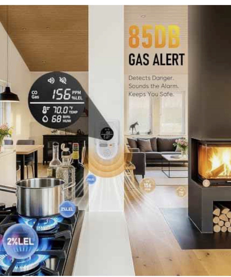 8 in 1 Gas & CO detector