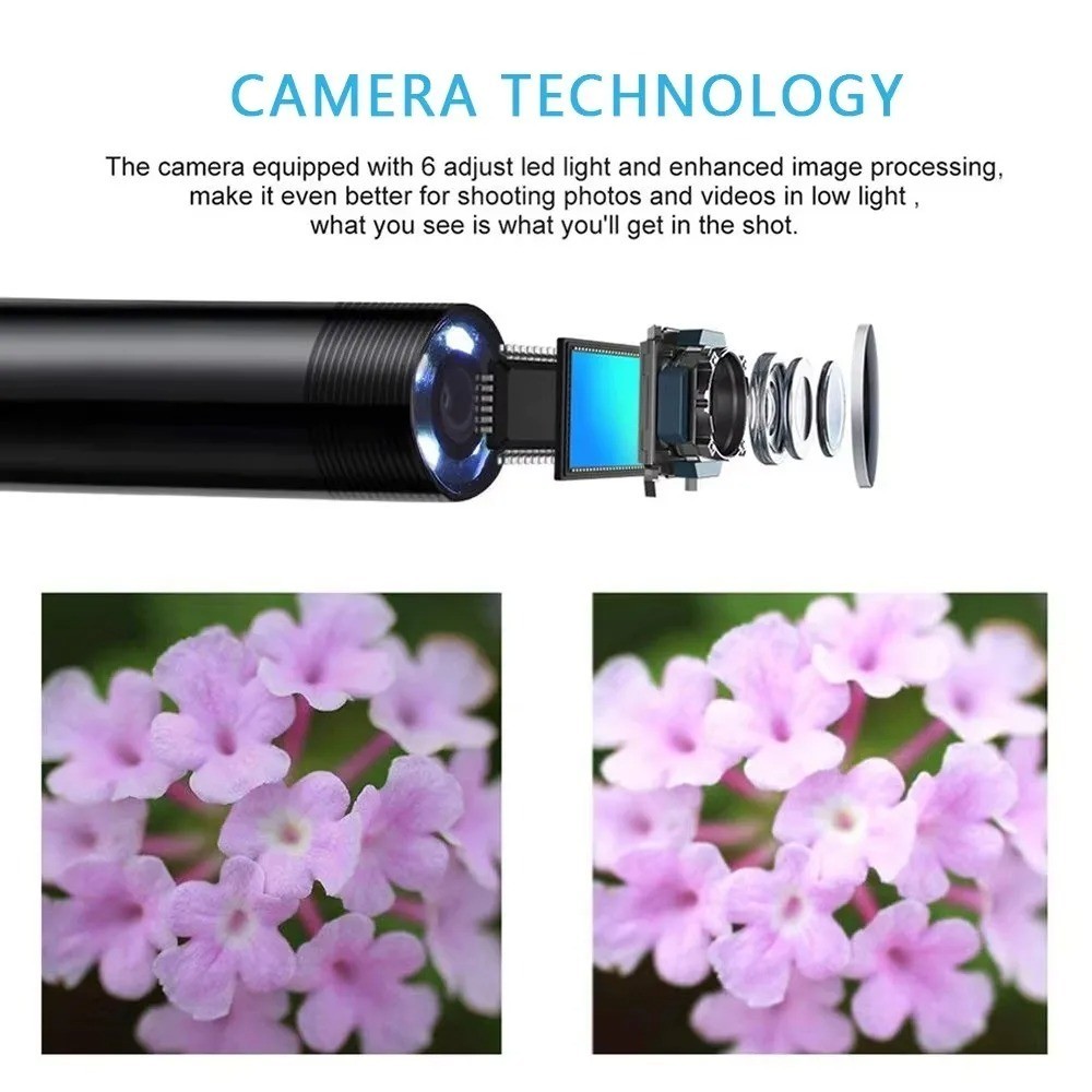 USB C Endoscope Camera 5.5/7mm 6 LED Borescope Inspection Camera for Android PC