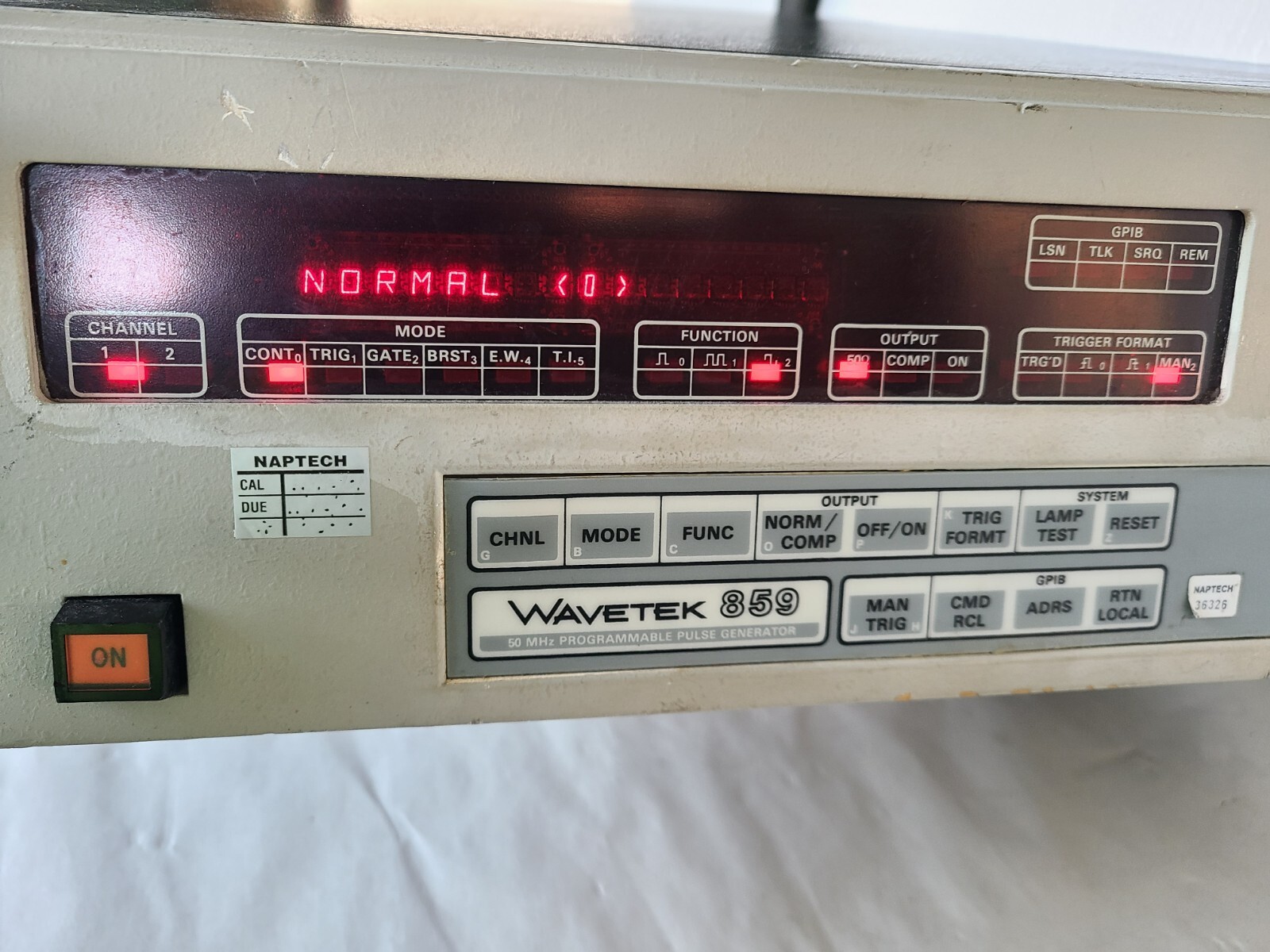 Wavetek 859 50mhz Programmable Pulse Generator, Powers Up, Untested