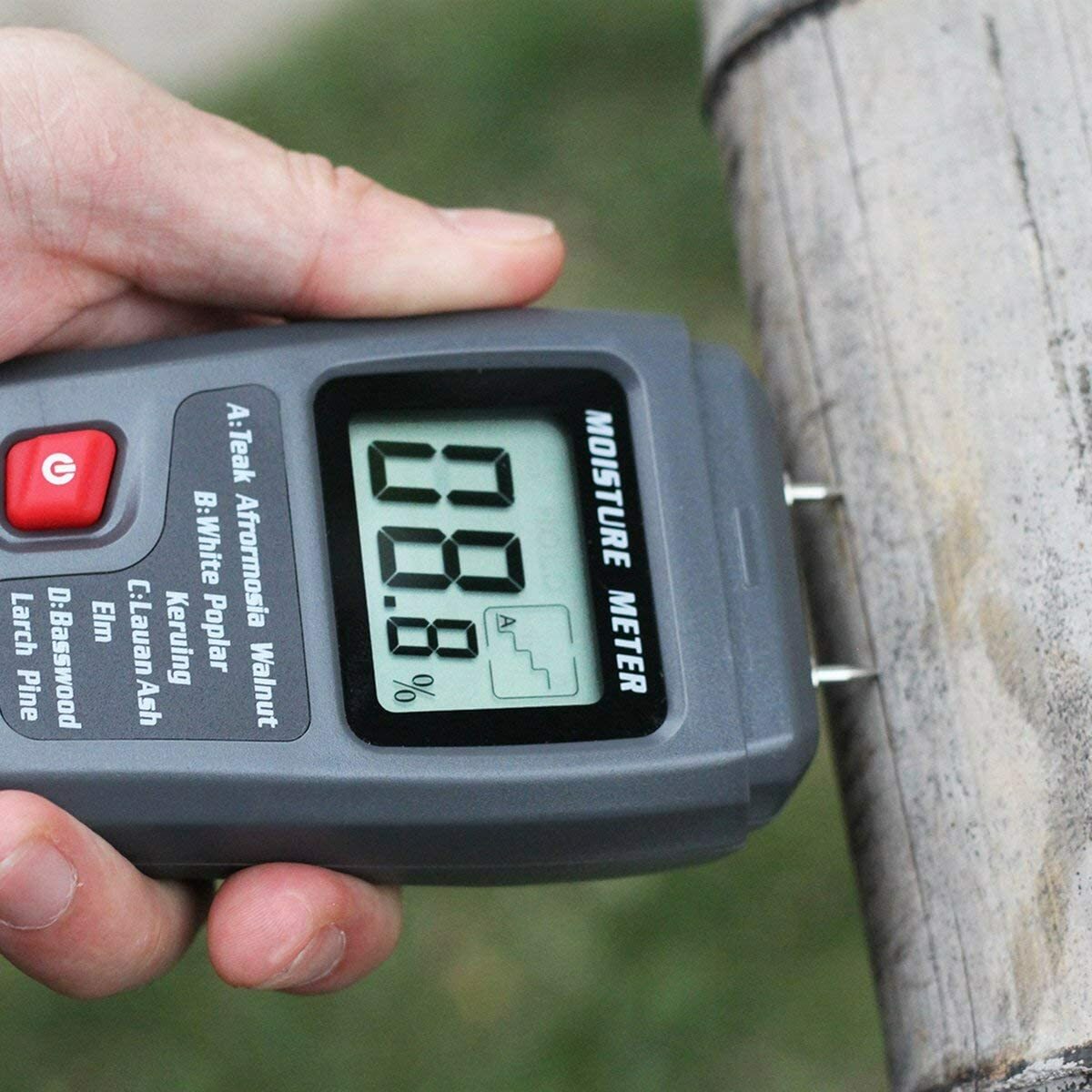 Wood Moisture Meter Handheld 2 Pins Digital Lumber Timber Tester EMT01 USA