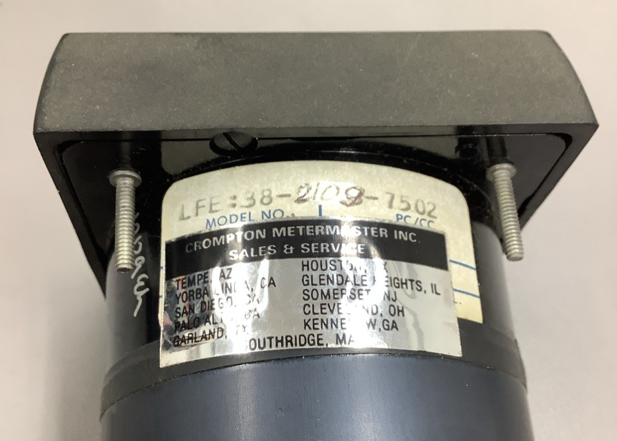 LFE API 38-2109-7502 Crompton Compack IV Controller 20A Ammeter (R7)