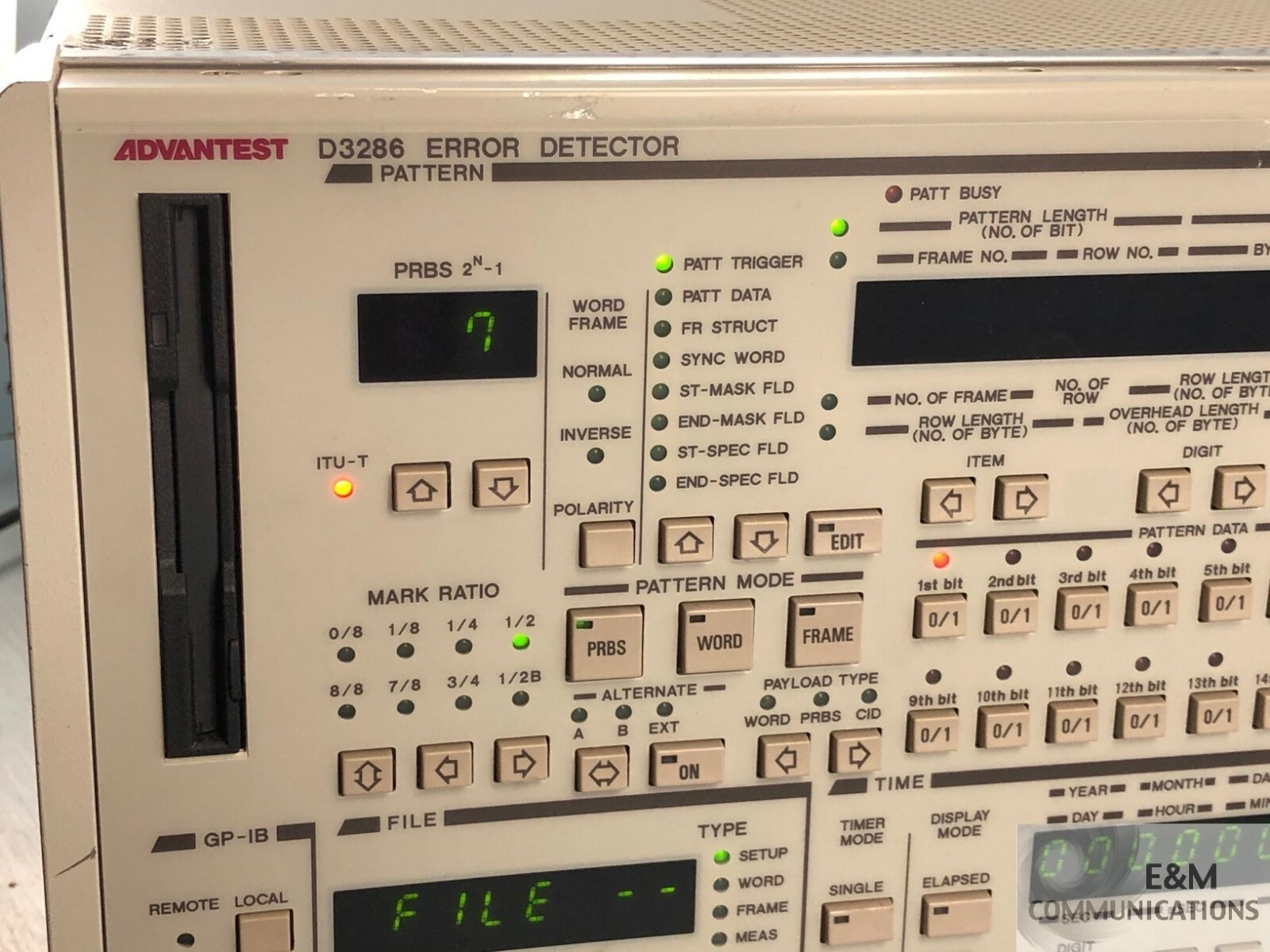 D3286 ADVANTEST DIGITAL TRANSMISSION TESTER 12GB/S ERROR RATE DETECTOR (1)