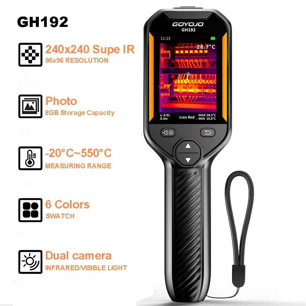 GOYOJO Handheld Thermal Imaging Camera 240X240/640X480 Super IR Resolution 25Hz