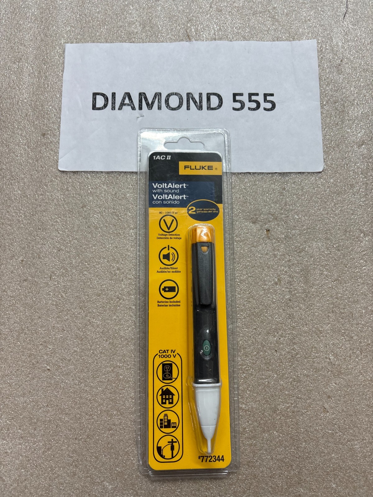 Fluke 1AC-C2 II VoltAlert Non-contact 90~1000V AC Voltage Detector Tester | 4165