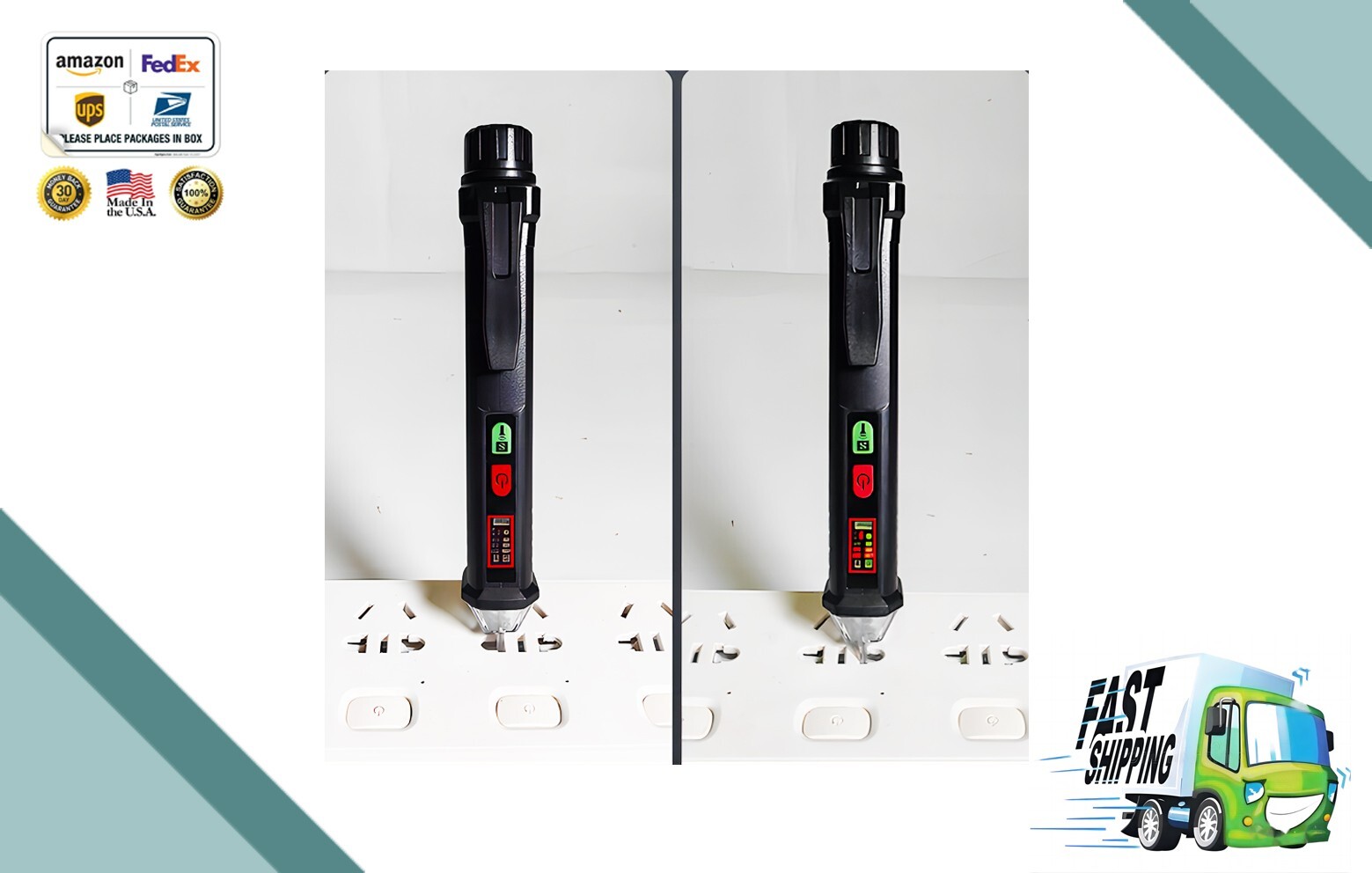 12-1000V Dual Sensitivity Electrical Tester Pen Non-Contact AC Voltage Detector