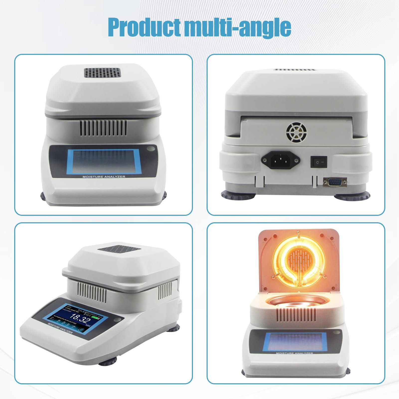 Digital Lab Moisture Halogen Heating Moisture Analyzer Meter Tester 0.001-120g