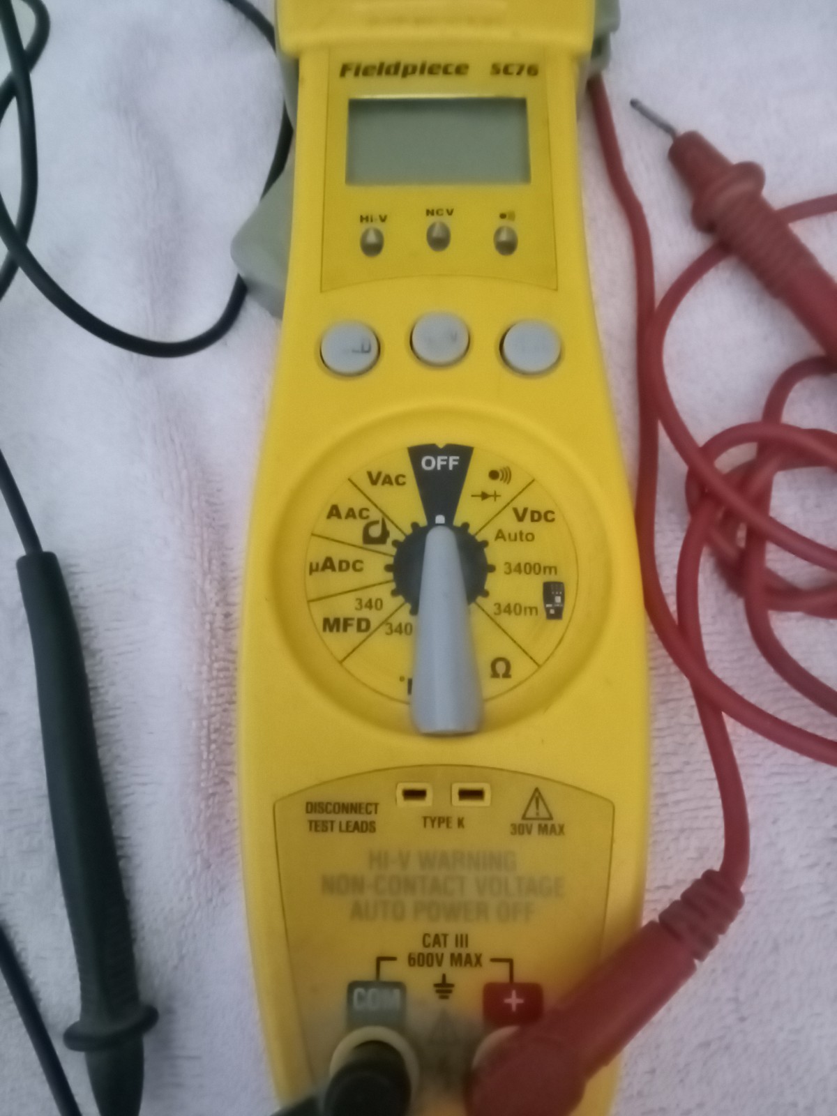 Fieldpiece SC76 HVAC/R Clamp Meter Temperature & Capacitance Tested