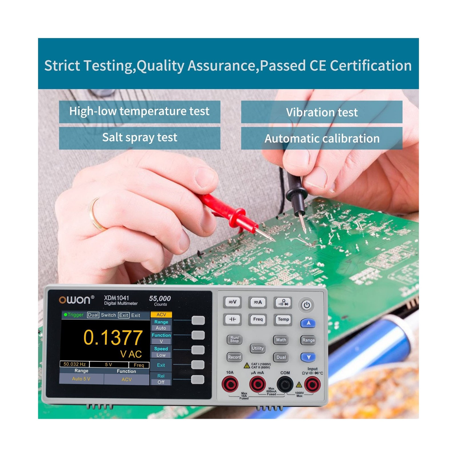 OWON XDM1041 Portable Digital Multimeter,3.5in Desktop Digital Multimeters, 5…