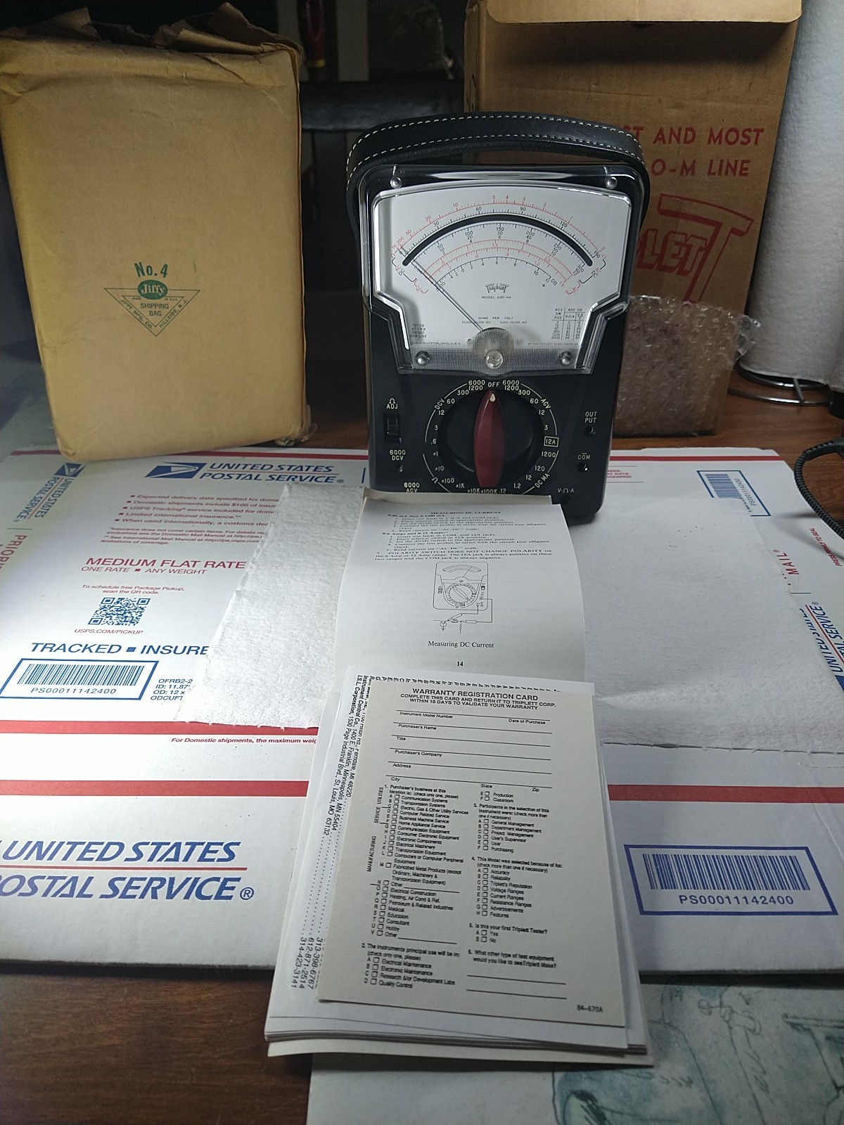 TRIPLETT VOLT OHMS METER 630-NA NEVER USE FOR COLLECTORS PEOPLE WITH ORIGINAL BO