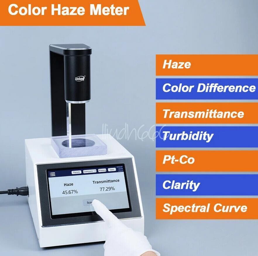 Digital Haze Meter Liquid Color Difference Glass Film Transmittance Tester LS155