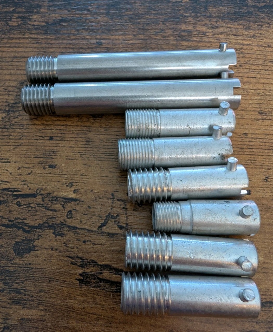 Lot Of 8 Unbranded Thermocouple Bayonet Adapters Various Sizes