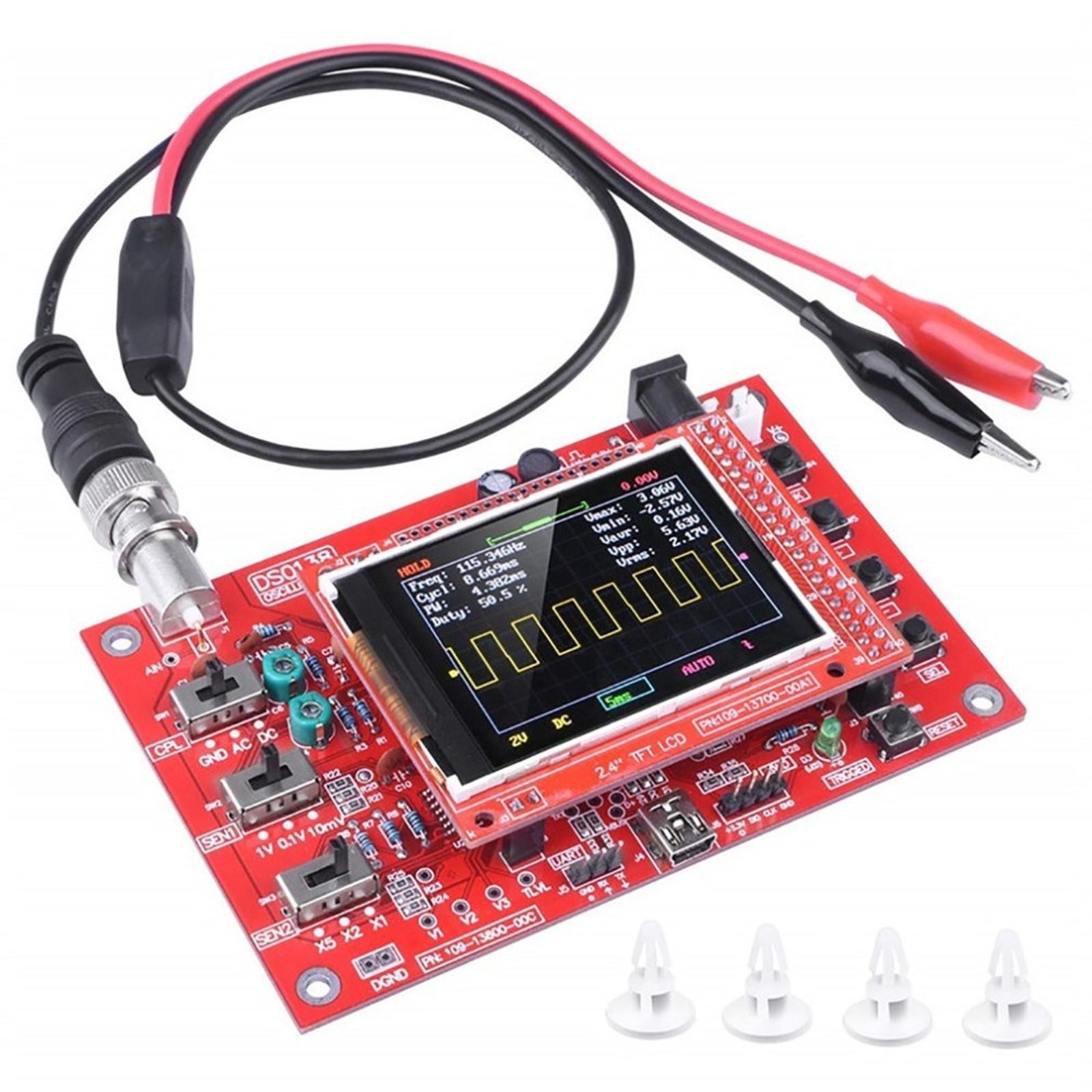 12Bit Assembled DSO138 2.4in TFT Digital Oscilloscope DIY Module Education Kit