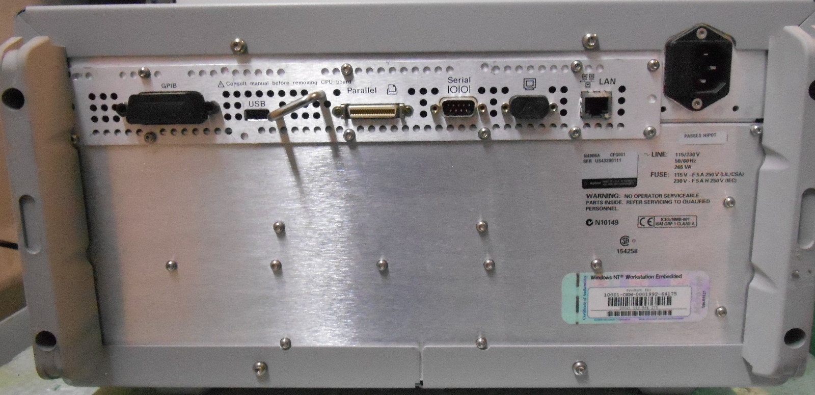 Agilent N4906A Serial BERT 3.6 Gb/s CFG001 12 Gb/s