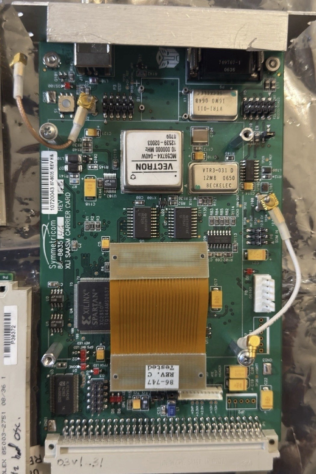 Symmetricom 86-8035 XLi SAASM Carrier Card TESTED Working GPS Timing Module