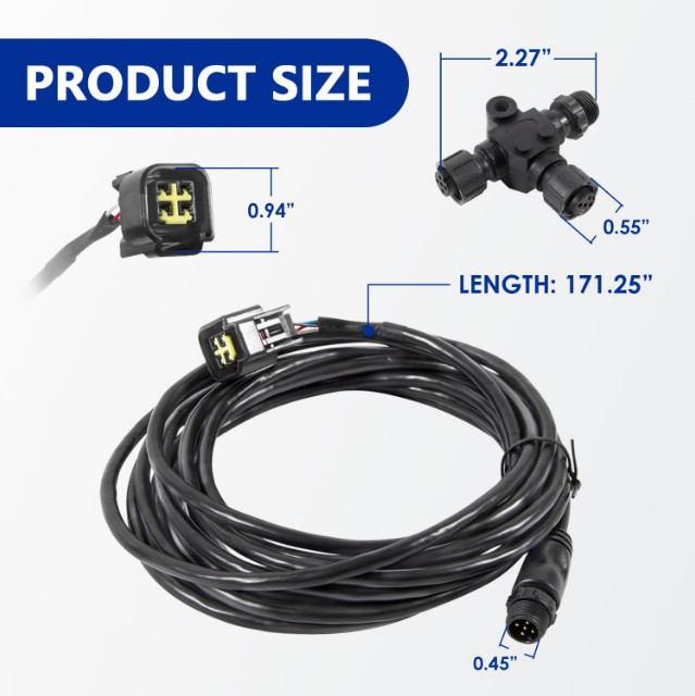 Yamaha Engine Interface Cable with T-Connector for NMEA 2000 (4.5M/15Ft) Outboar