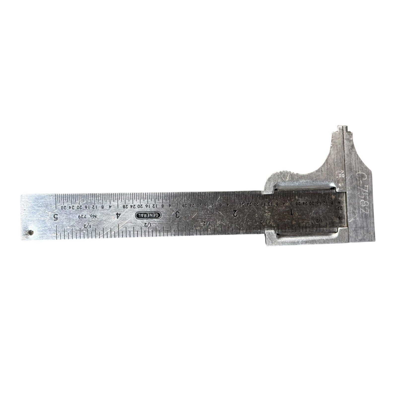 Vintage Vigor GA 308 Caliper Gauge France + General 729 12in Ruler Set Measuring