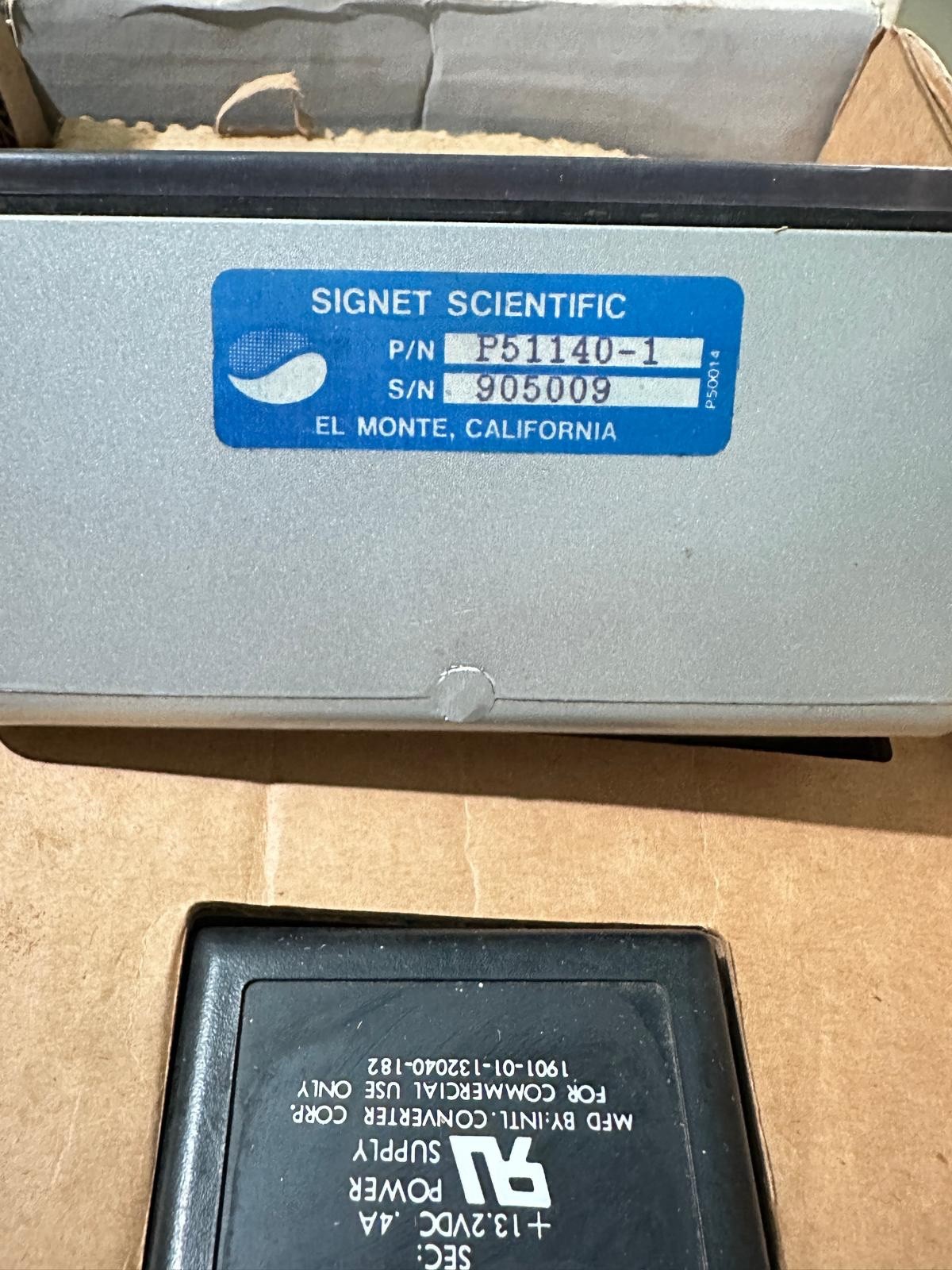 Signet Scientific P51140-1 Flo-Limit Detector Flow Controller 120VAC USA