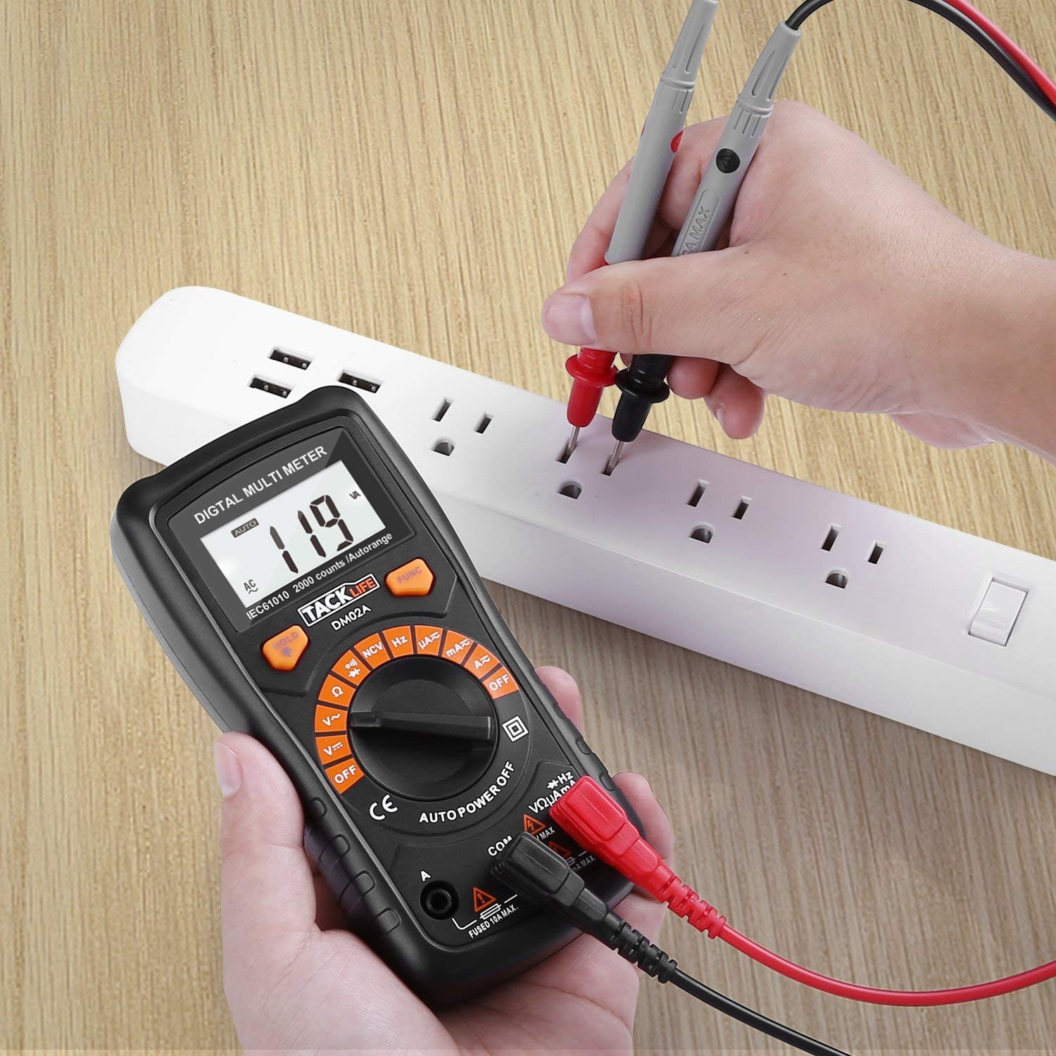 Thuchopy 1000V 20A Multimeter Leads, Probes, Volt Meter Small, Red