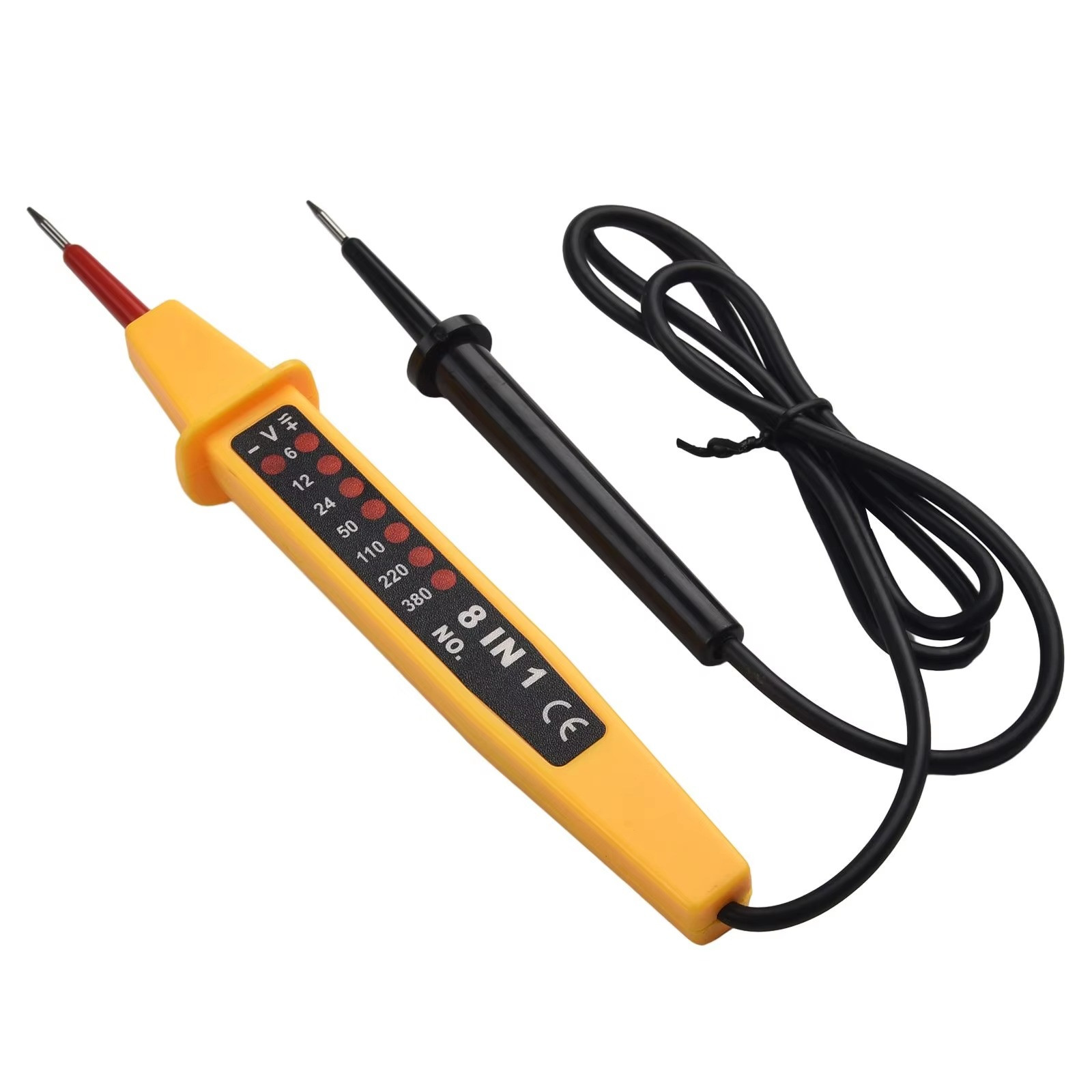 8-In-1 Electric Voltage Tester Pen 6-500V AC/DC Circuit Detector Test Tool