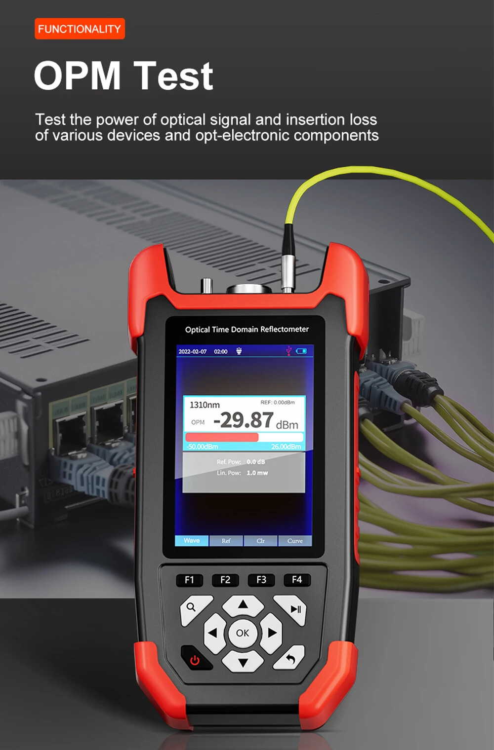 3.5in LCD Screen Fiber Tester 1310/1550nm Optical Time Domain Reflectometer