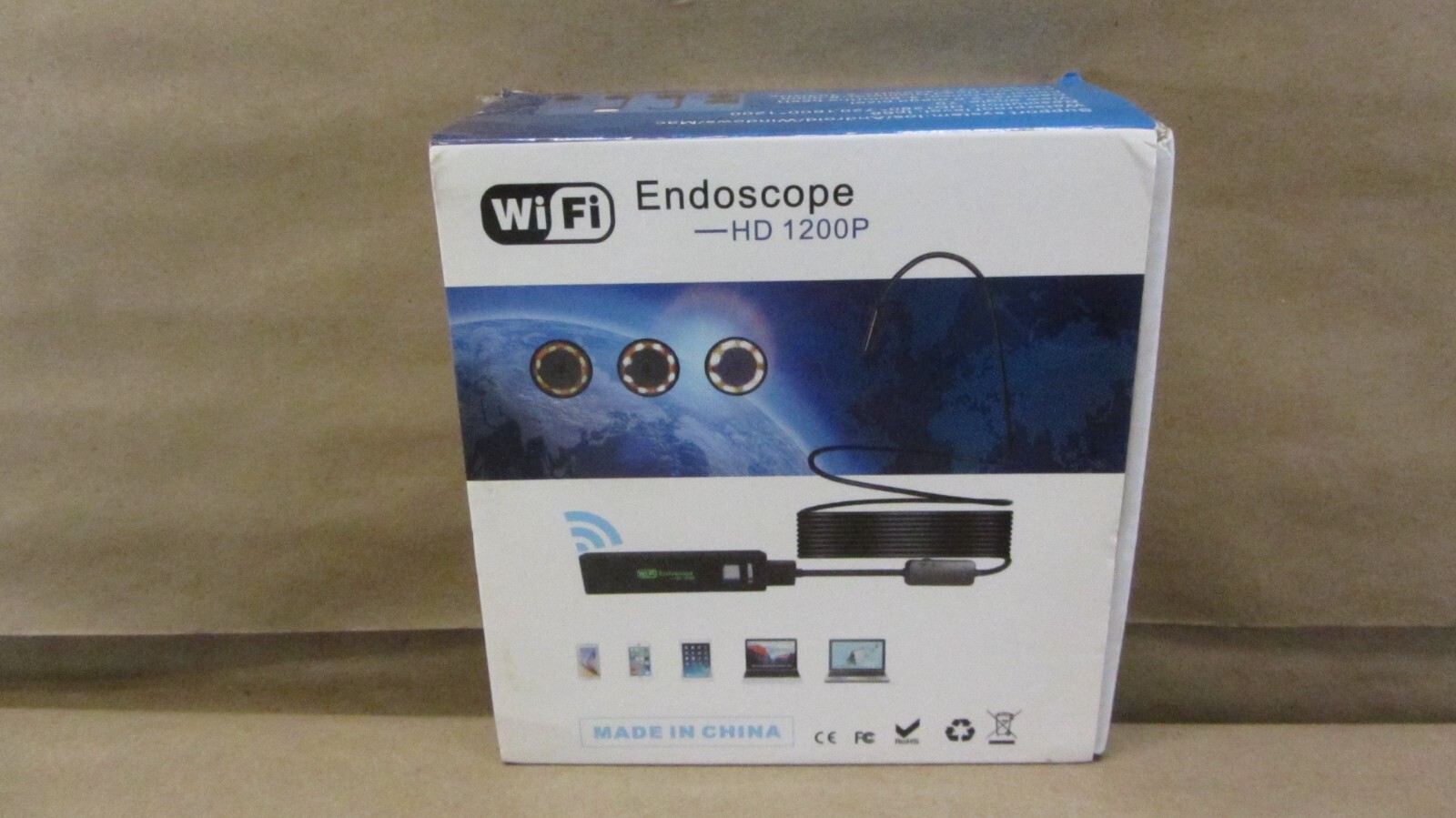 WiFi Endoscope Handheld Semi-Rigid Snake Inspection Camera 1200P 3.5m