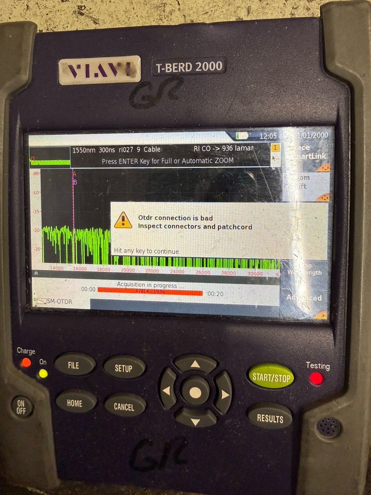 JDSU T-BERD 2000 4126 LA SM Fiber OTDR ( Unit Only, Picture As Is)