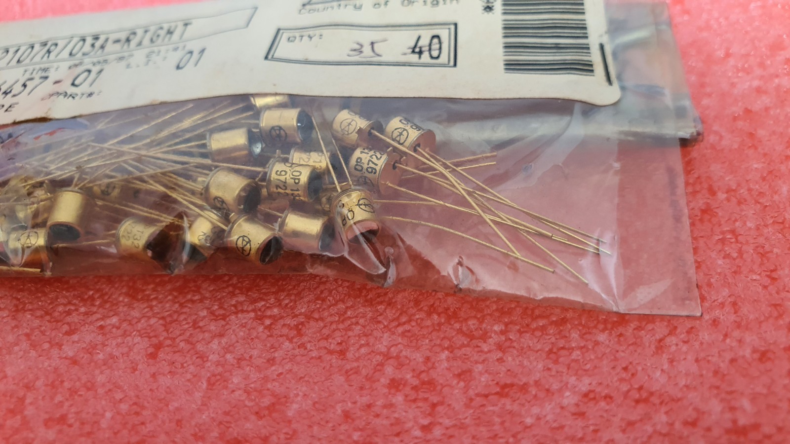 ar1 OPTEK OP132 Infra Red Emitter Yr 97, new old stock, Mexico, Qty – 35 pcs