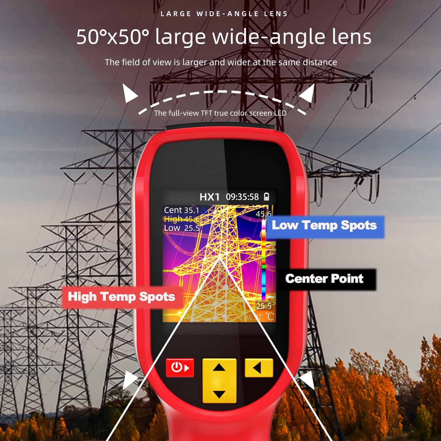 Thermal Imaging Camera, 240 * 240 Handheld Infrared Thermal Camera, 15 Color Pal
