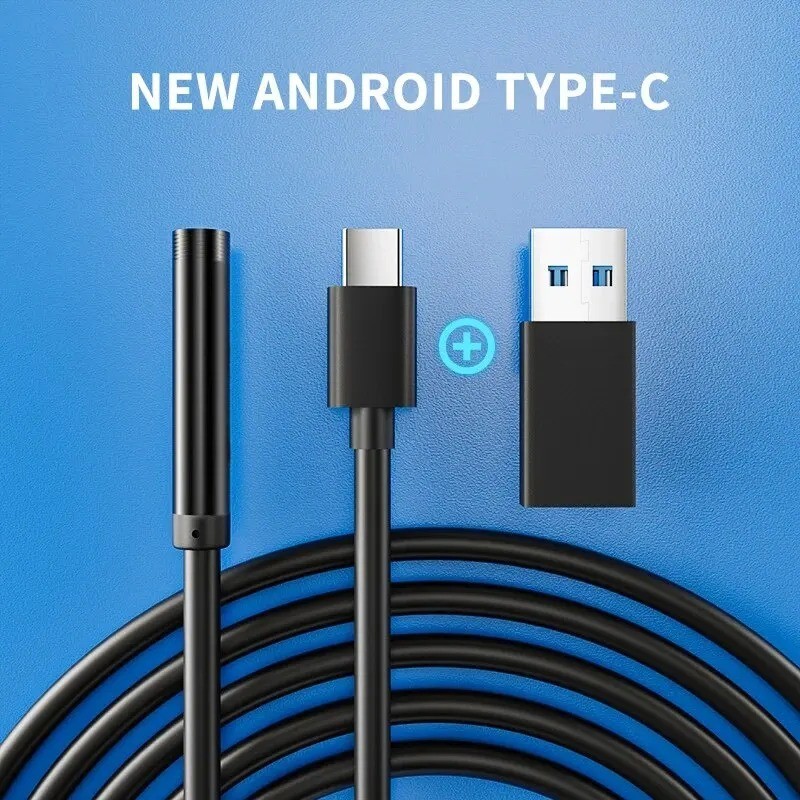 7mm HD Endoscope Inspection Camera for Hard-to-Reach Areas USB-C Android PC