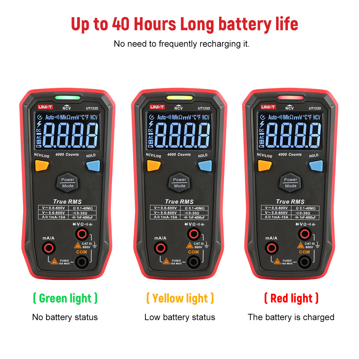 UNI-T Smart Multimeter True RMS AC DC Voltmeter Ammeter Ohm Capacitance Tester
